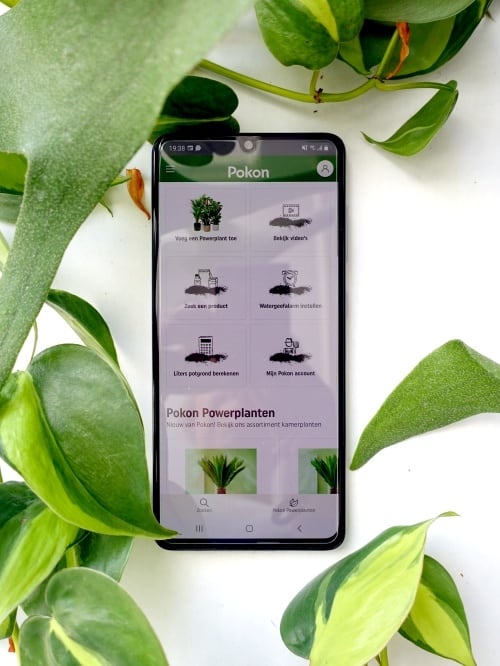Pokon app, planten verzorgings app, plant care app, app svoor kamerplanten