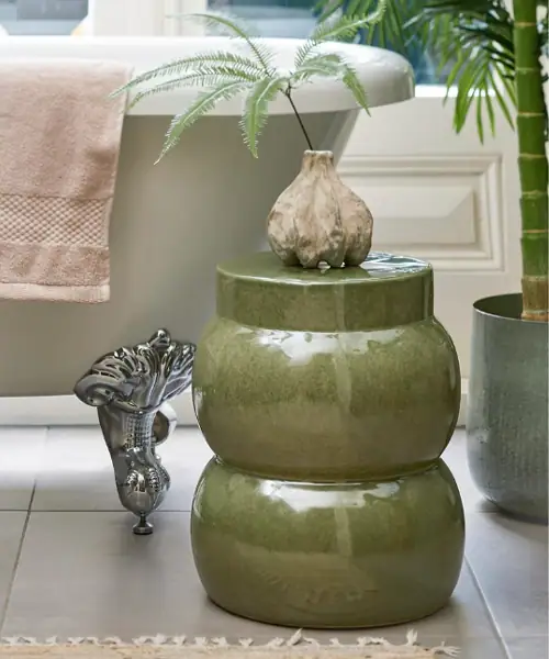Mica Decorations bijzettafel, plantentafel binnen, plantentafel rond, plantenstandaard, plantenkruk